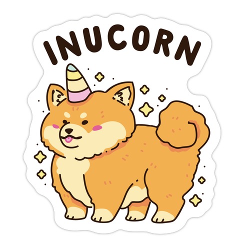 Inucorn (Kawaii Shiba Inu Unicorn) Die Cut Sticker
