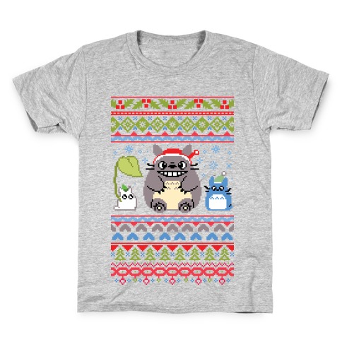 Totoro Ugly Christmas Sweater Kids T-Shirt