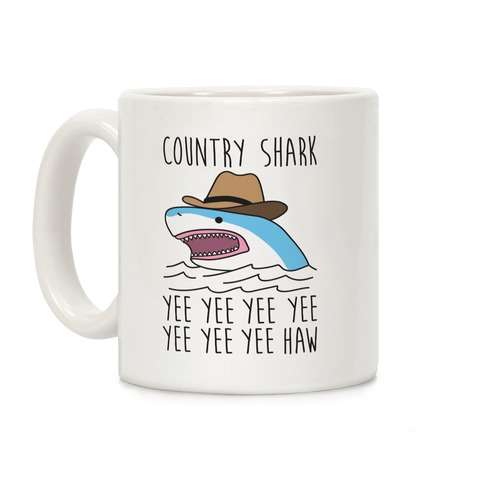 Country Shark Yee Haw Coffee Mug