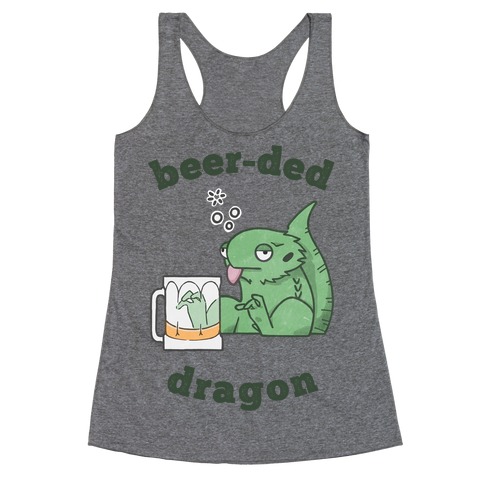 Beer-ded Dragon Racerback Tank Top