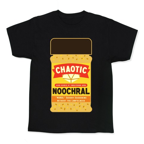 Chaotic Noochral (Chaotic Neutral Nutritional Yeast) Kids T-Shirt