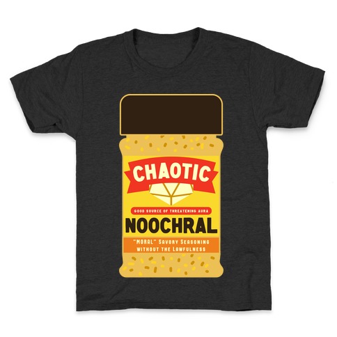 Chaotic Noochral (Chaotic Neutral Nutritional Yeast) Kids T-Shirt