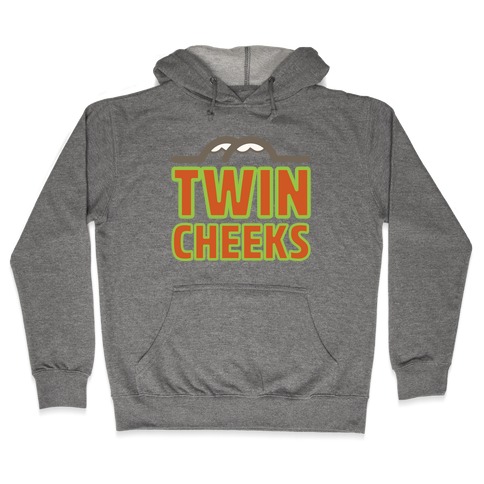 Twin Cheeks Parody Hooded Sweatshirt