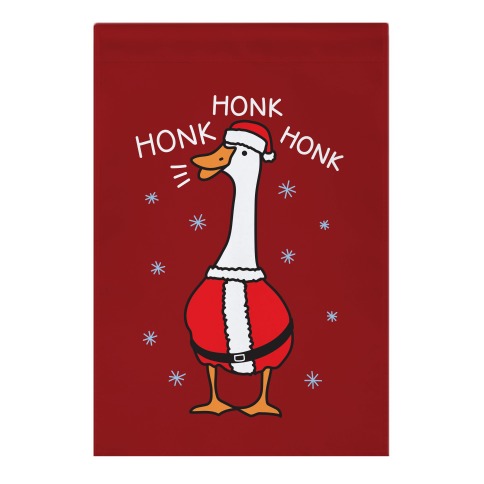 Honk Honk Honk Santa Goose Garden Flag
