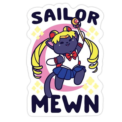 Sailor Mewn  Die Cut Sticker