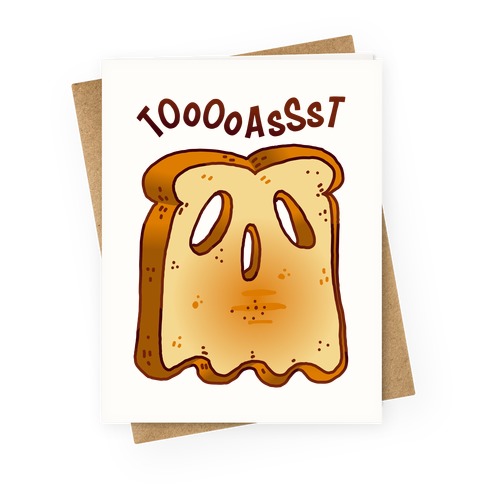 Toast Ghost Greeting Card