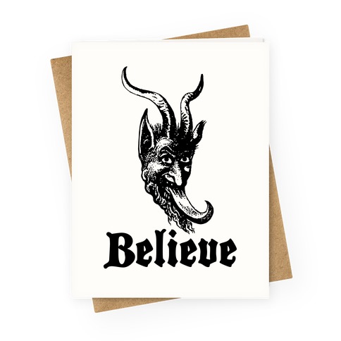 Believe In Krampus Greeting Card