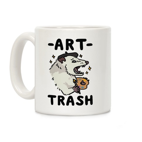 Art Trash Possum Coffee Mug