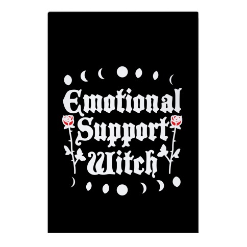 Emotional Support Witch Garden Flag