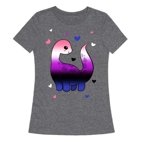 Genderfluid-Dino Womens T-Shirt