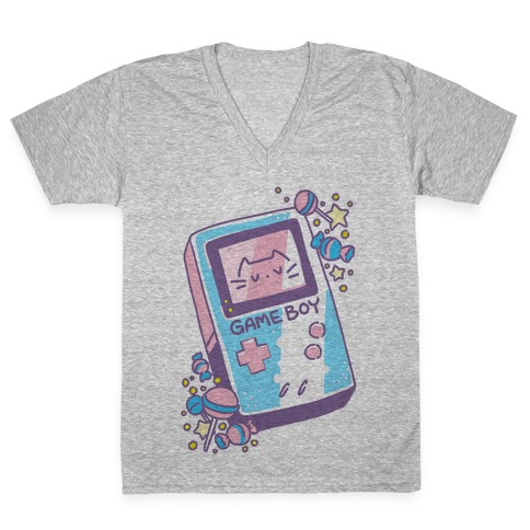 Game Boy - Trans Pride V-Neck Tee Shirt