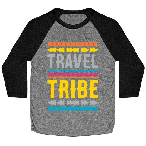 Travel Tribe White Print Baseball Tee