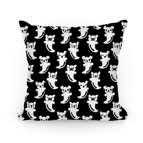 Ghost Animals Pattern Pillow