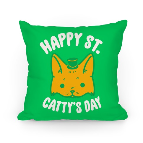 Happy St. Catty's Day Pillow