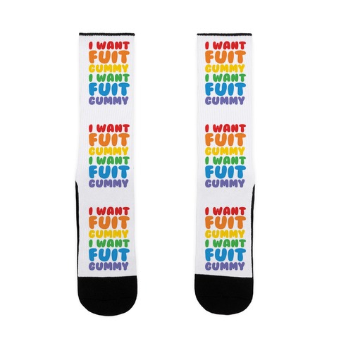 I Want Fuit Gummy Sock
