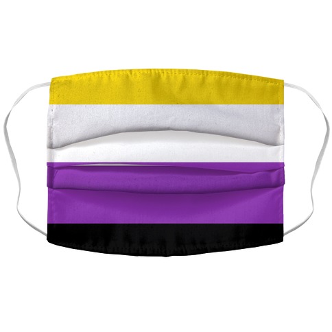 Non Binary Pride Flag Accordion Face Mask