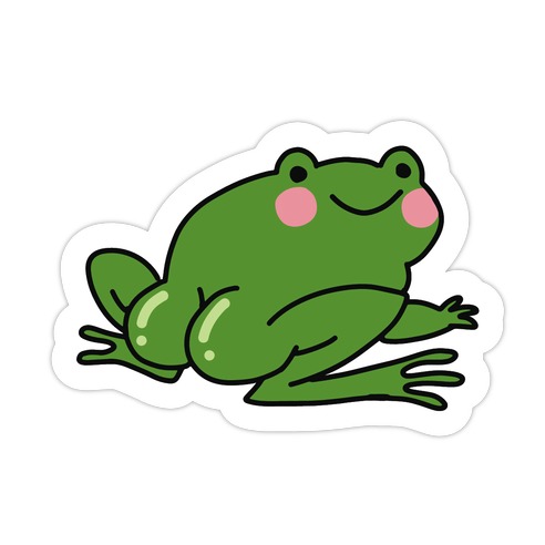 Frog Butt Die Cut Sticker | LookHUMAN