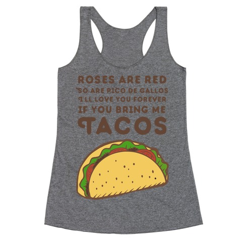 Roses Are Red Taco Poem Racerback Tank Top
