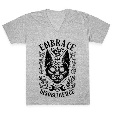 Embrace Disobedience V-Neck Tee Shirt