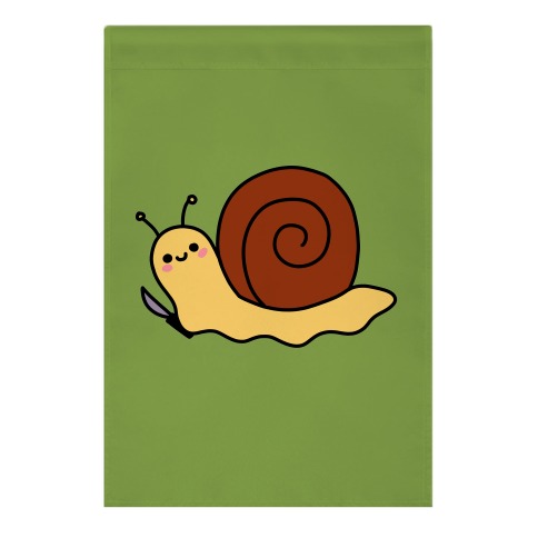 Snail With Knife Garden Flag