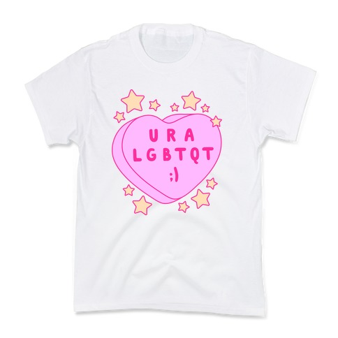 U R A LGBTQT Candy Heart Kids T-Shirt