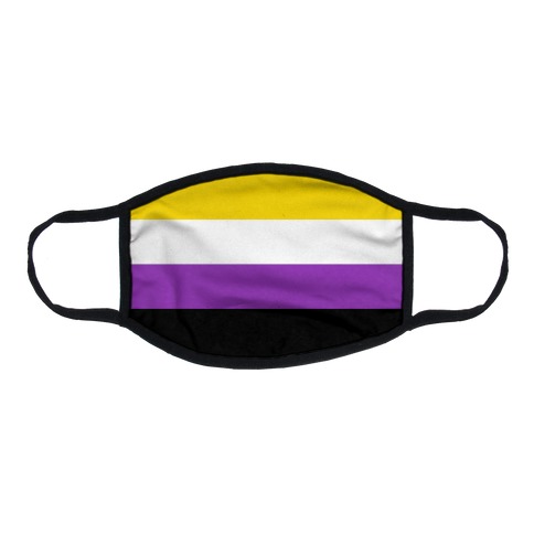 Non Binary Pride Flag Flat Face Mask