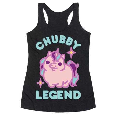Chubby Legend Unicorn Racerback Tank Top
