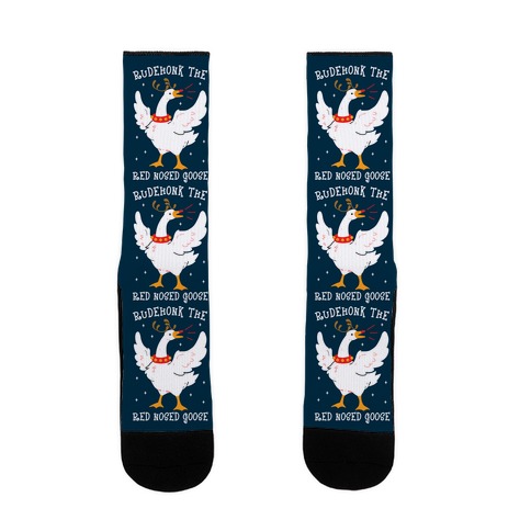 Rudehonk The Red Nosed Goose Sock