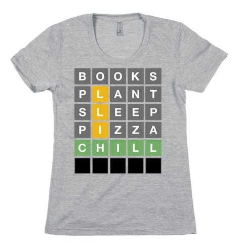 Chill Vibes Wordle Womens T-Shirt
