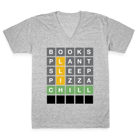 Chill Vibes Wordle V-Neck Tee Shirt
