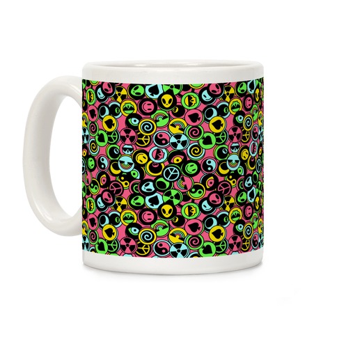 Pogs Collection Pattern Coffee Mug