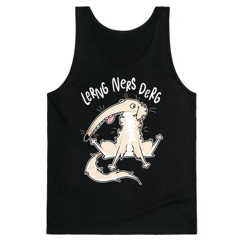 Derpy Dog Borzoi Lerng Ners Derg Tank Top