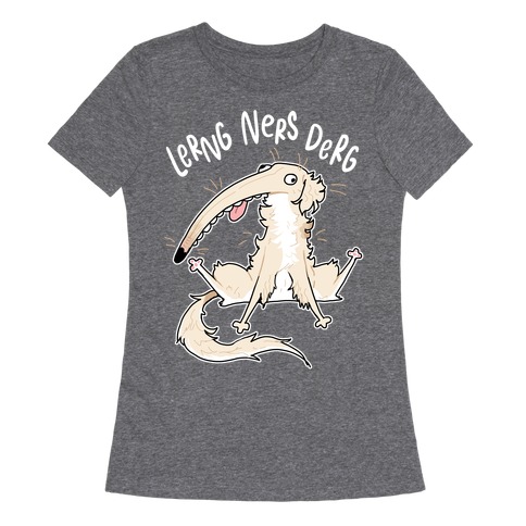 Derpy Dog Borzoi Lerng Ners Derg Womens T-Shirt