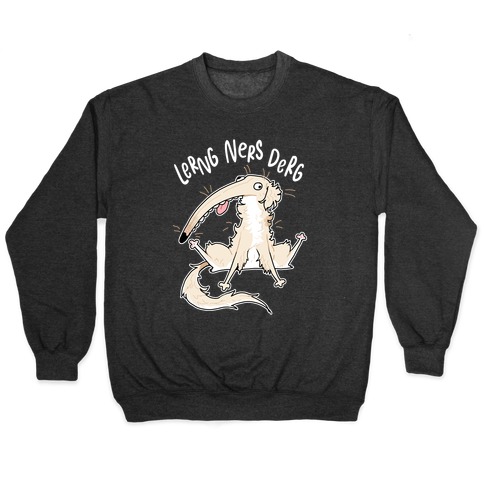 Derpy Dog Borzoi Lerng Ners Derg Pullover