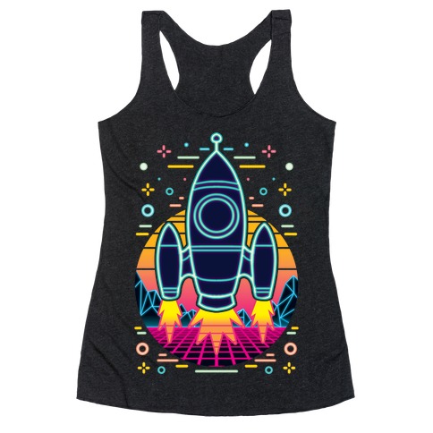 Synthwave Space Exploration Racerback Tank Top