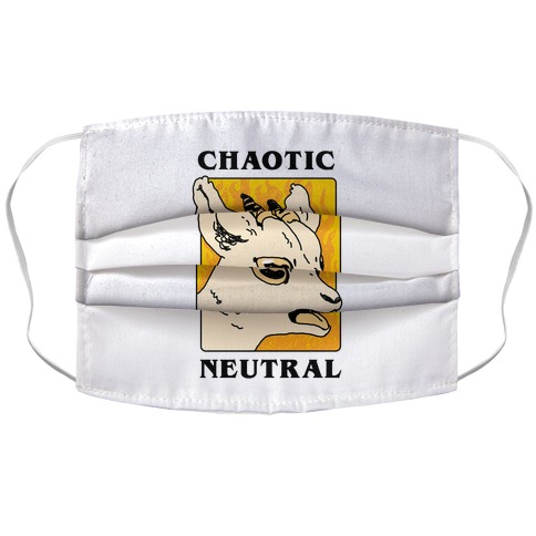 Chaotic Neutral Goat Accordion Face Mask