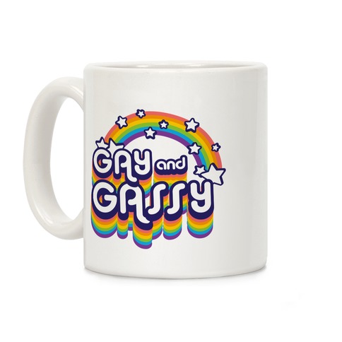 Gay and Gassy Rainbow Coffee Mug