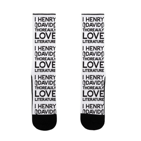 I Henry David Thoreauly Love Literature Sock