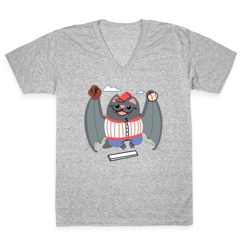 Baseball Bat V-Neck Tee Shirt