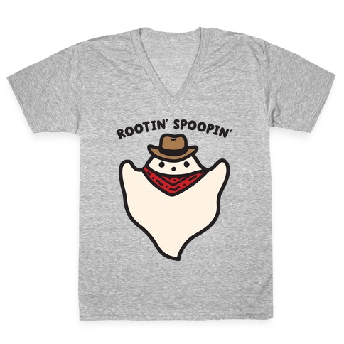 Rootin' Spoopin' Cowboy Ghost V-Neck Tee Shirt