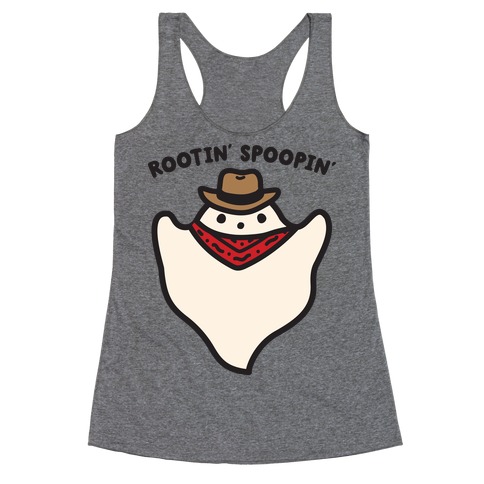 Rootin' Spoopin' Cowboy Ghost Racerback Tank Top