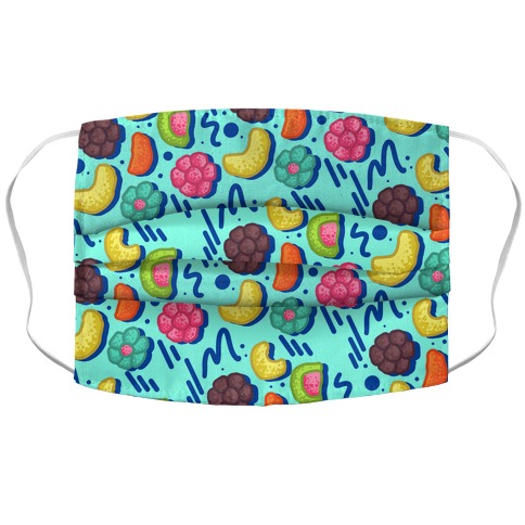 90's Cereal Pattern Accordion Face Mask