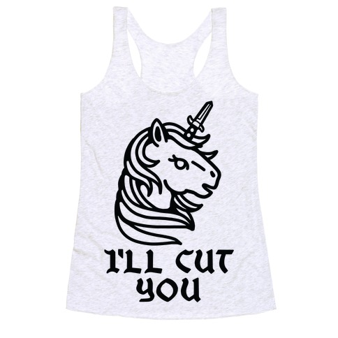 I'll Cut You Switchblade Unicorn Racerback Tank Tops | LookHUMAN