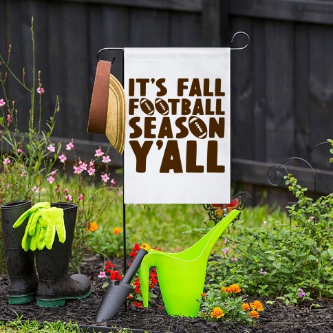 Thanksgiving Garden Flag , Football and Fall Y'all Yard Flag Vertical