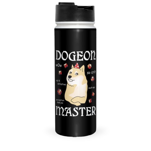 Dogeon Master Doge DM Travel Mug