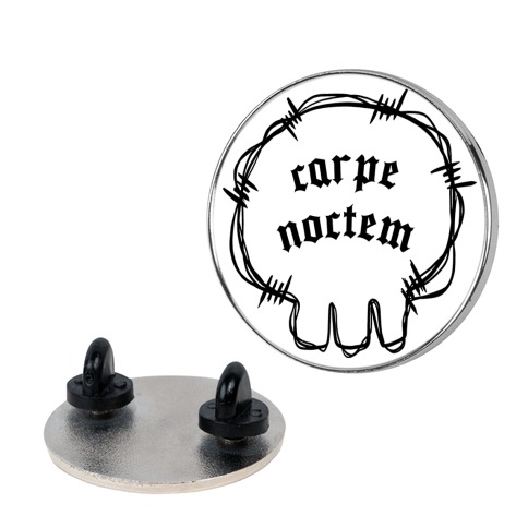 Carpe Noctem (white) Pin