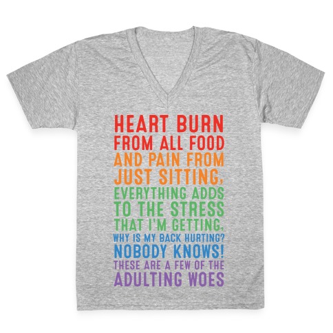 These Are A Few Of The Adulting Woes V-Neck Tee Shirt