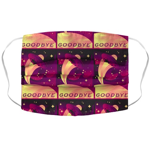 Goodbye Earth Travel Poster Accordion Face Mask