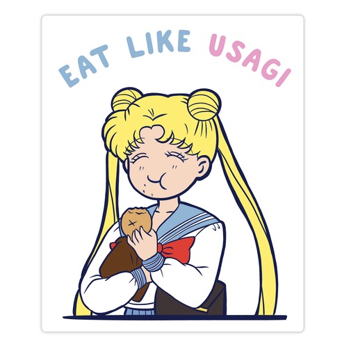 Eat Like Usagi Die Cut Sticker