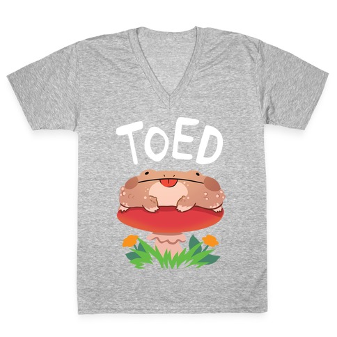 Toed Derpy toad V-Neck Tee Shirt